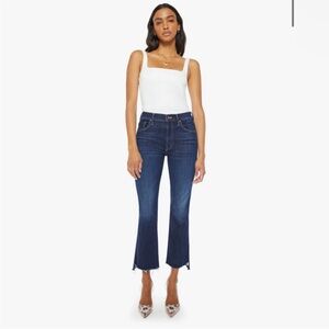 MOTHER The Insider Crop Step Fray Jeans, NWT